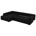 Narożnik ORTA L - strona lewa - czarny, boucle