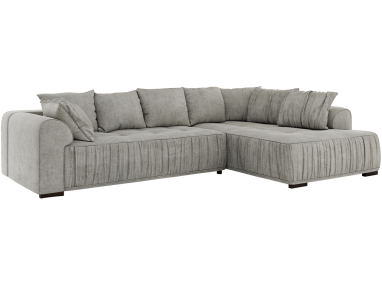 Narożnik ORTA L - strona prawa - jasnoszary, struktura