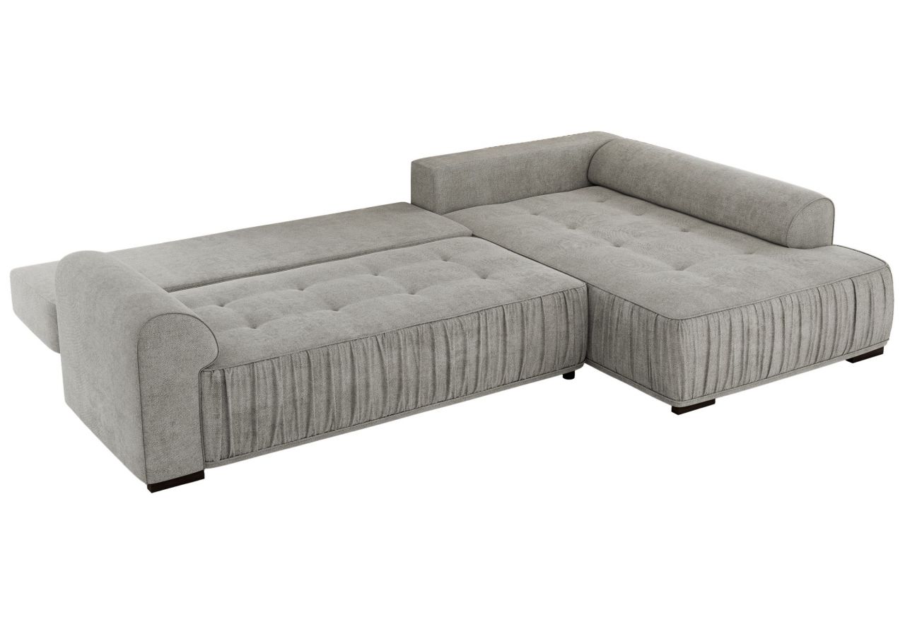 Narożnik ORTA L - strona prawa - jasnoszary, struktura