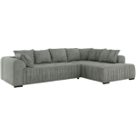 Narożnik ORTA L - strona prawa - szary, struktura