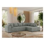 Narożnik ORTA L - strona prawa - szary, struktura