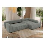 Narożnik ORTA L - strona prawa - szary, struktura