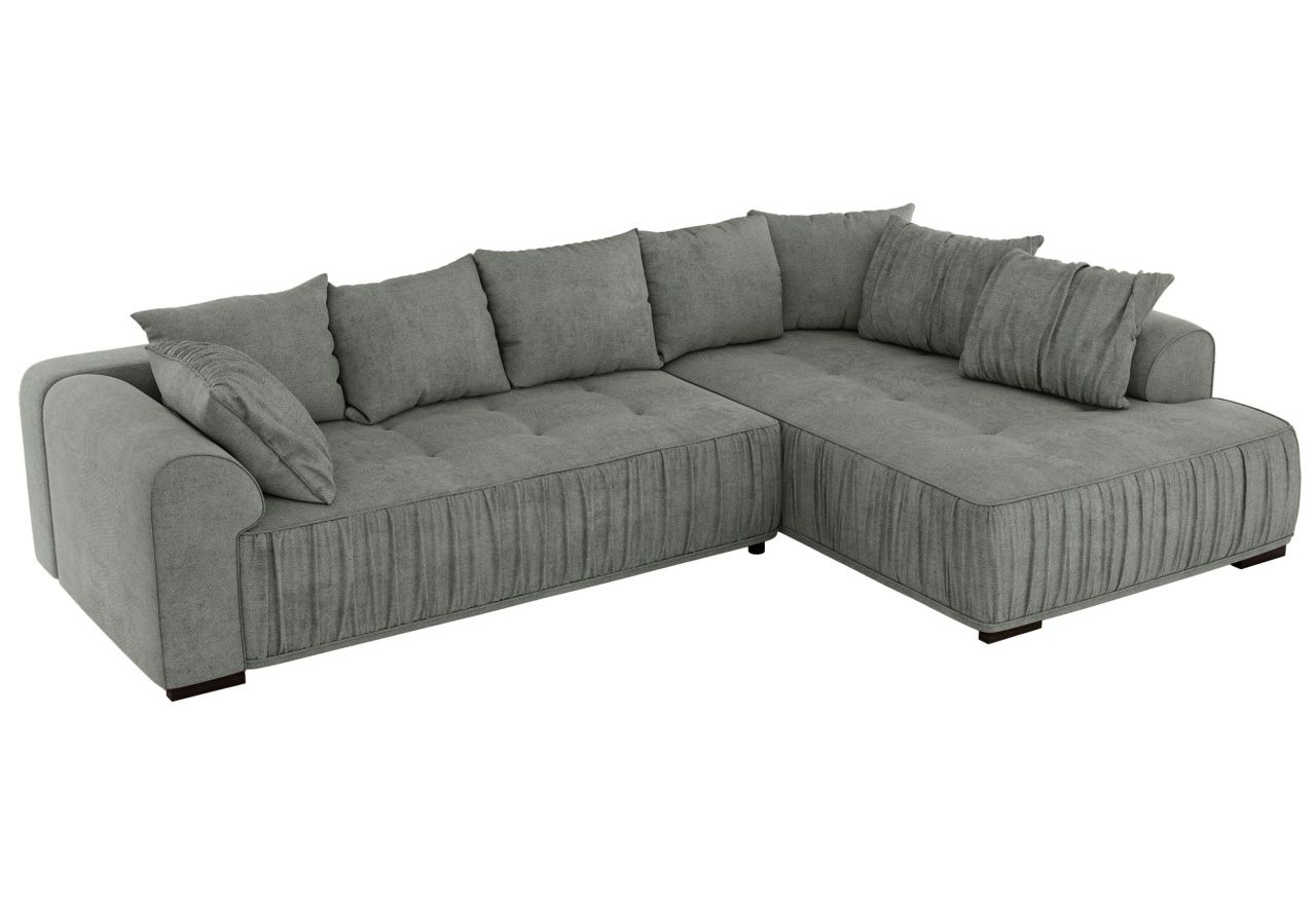 Narożnik ORTA L - strona prawa - szary, struktura