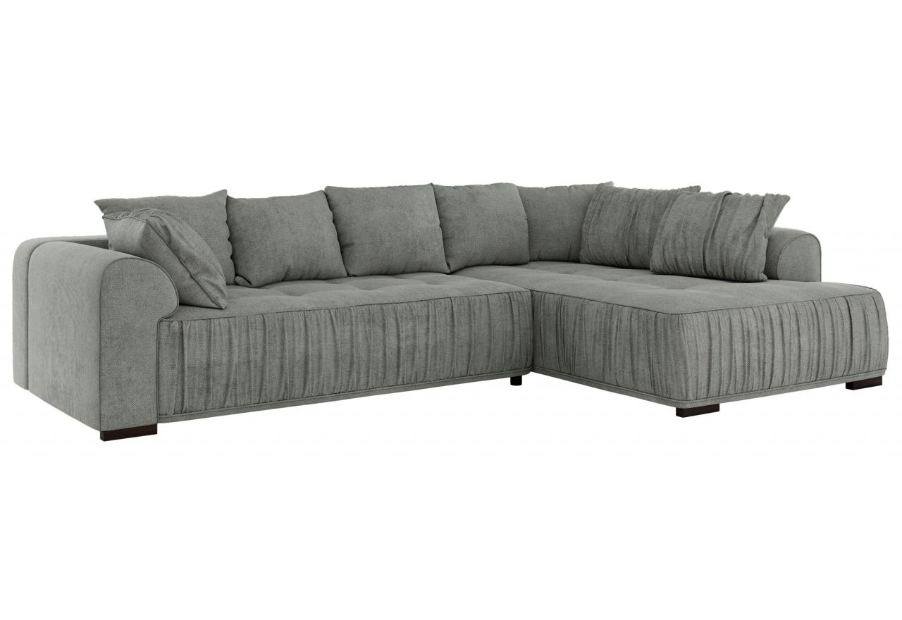 Narożnik ORTA L - strona prawa - szary, struktura