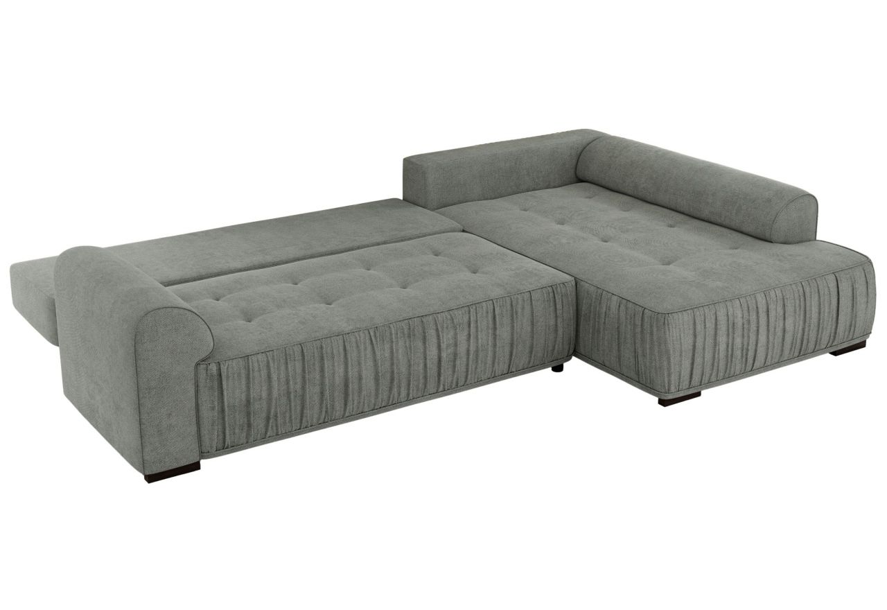 Narożnik ORTA L - strona prawa - szary, struktura