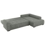 Narożnik ORTA L - strona prawa - szary, struktura