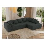 Narożnik ORTA L - strona prawa - ciemnoszary, struktura