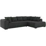 Narożnik ORTA L - strona prawa - ciemnoszary, struktura