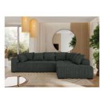 Narożnik ORTA L - strona prawa - ciemnoszary, struktura