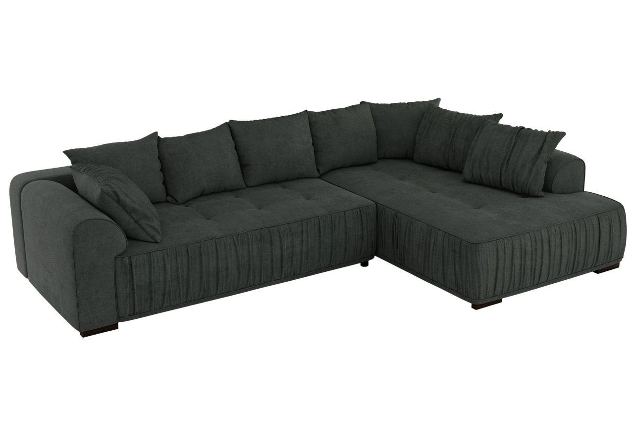 Narożnik ORTA L - strona prawa - ciemnoszary, struktura