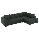 Narożnik ORTA L - strona prawa - ciemnoszary, struktura