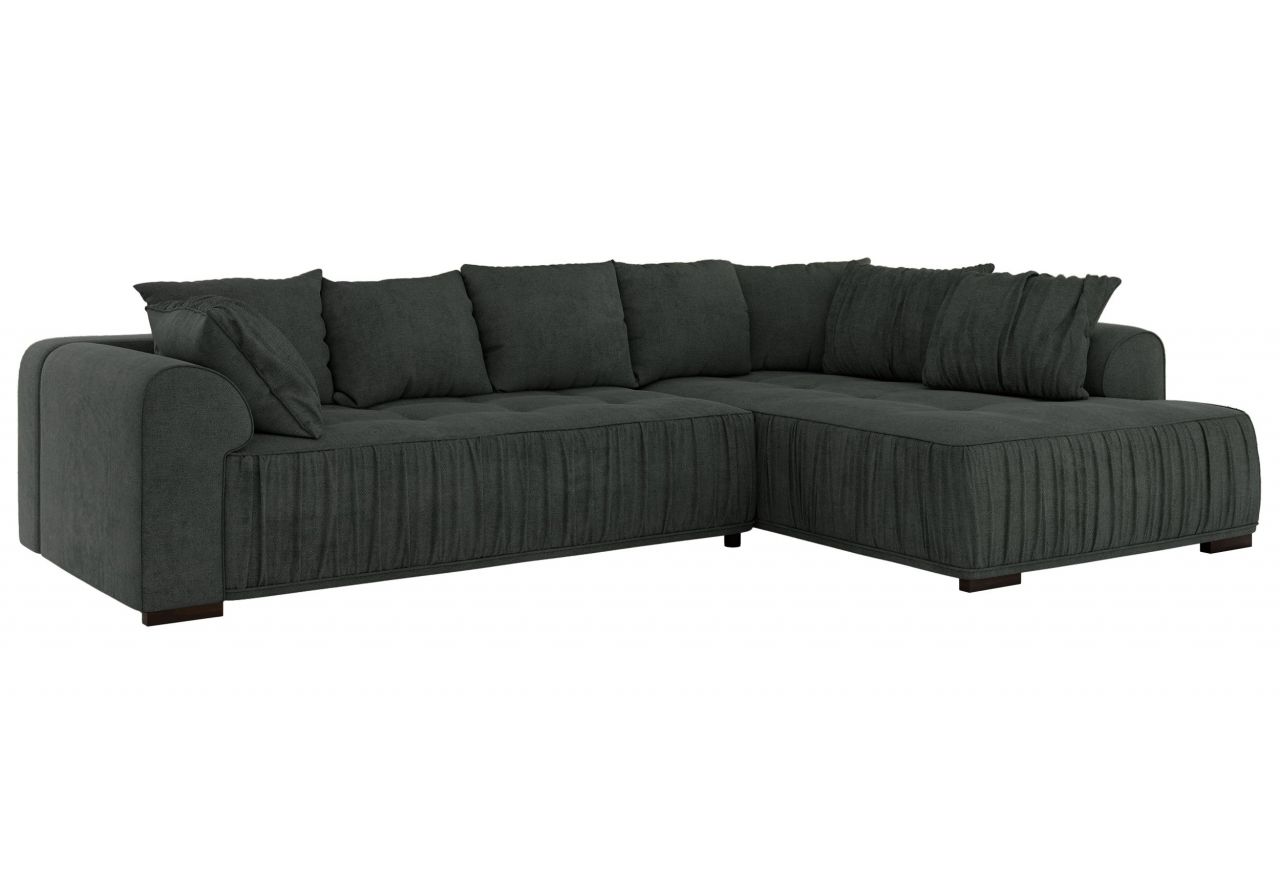 Narożnik ORTA L - strona prawa - ciemnoszary, struktura