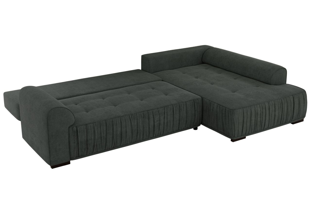 Narożnik ORTA L - strona prawa - ciemnoszary, struktura