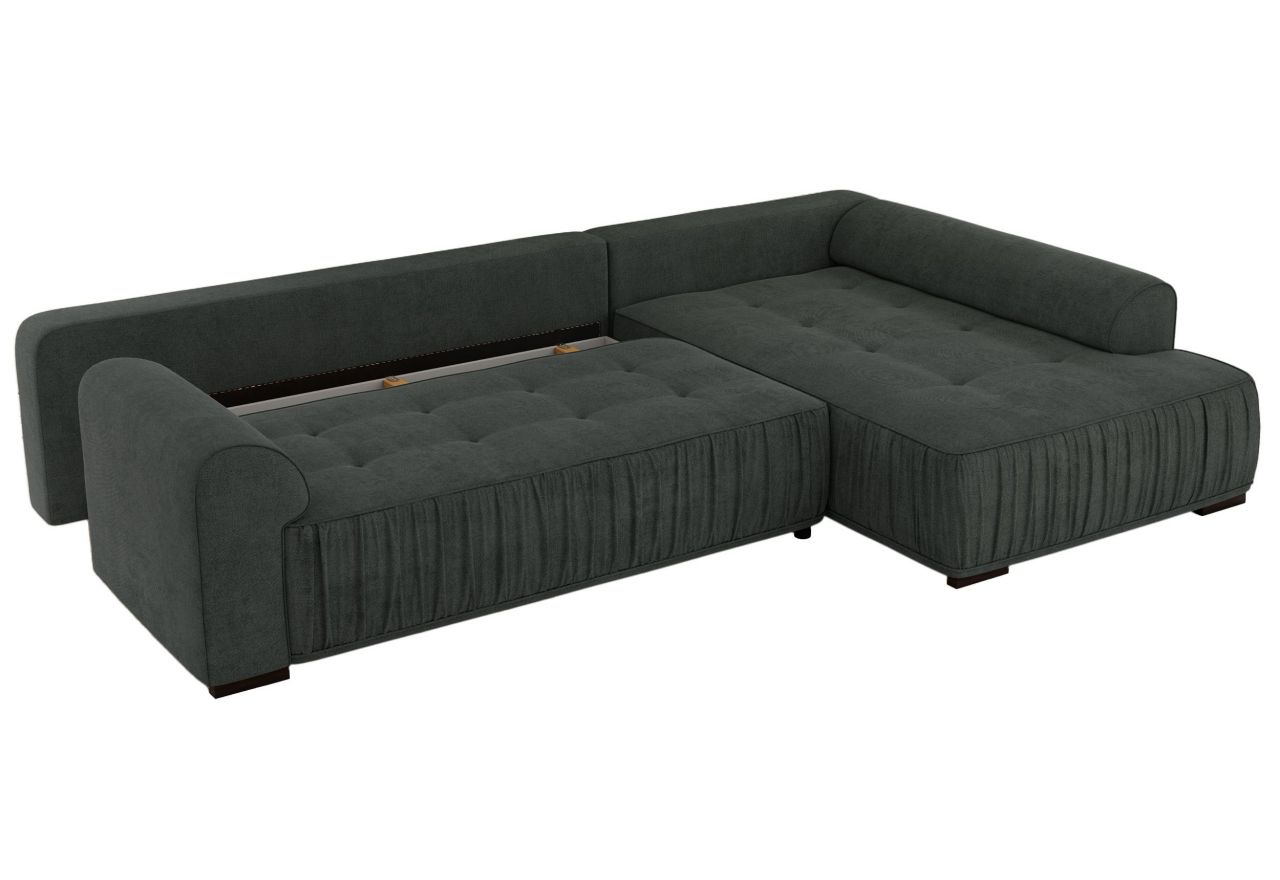 Narożnik ORTA L - strona prawa - ciemnoszary, struktura