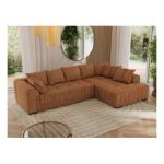 Narożnik ORTA L - strona prawa - pomarańczowy, struktura