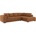 Narożnik ORTA L - strona prawa - pomarańczowy, struktura