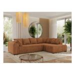 Narożnik ORTA L - strona prawa - pomarańczowy, struktura