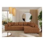 Narożnik ORTA L - strona prawa - pomarańczowy, struktura