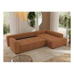 Narożnik ORTA L - strona prawa - pomarańczowy, struktura