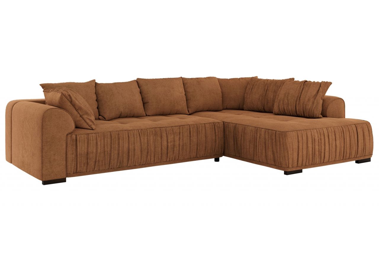 Narożnik ORTA L - strona prawa - pomarańczowy, struktura