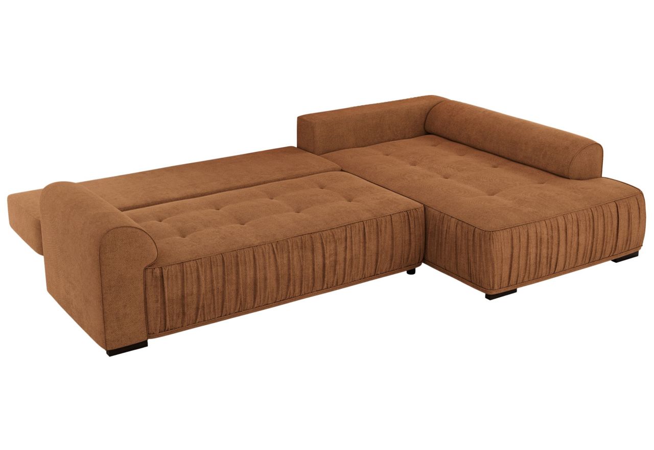 Narożnik ORTA L - strona prawa - pomarańczowy, struktura