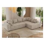 Narożnik ORTA L - strona prawa - beżowy, struktura