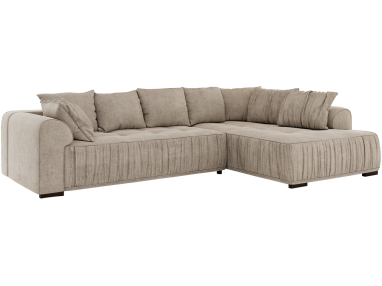 Narożnik ORTA L - strona prawa - beżowy, struktura