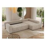 Narożnik ORTA L - strona prawa - beżowy, struktura