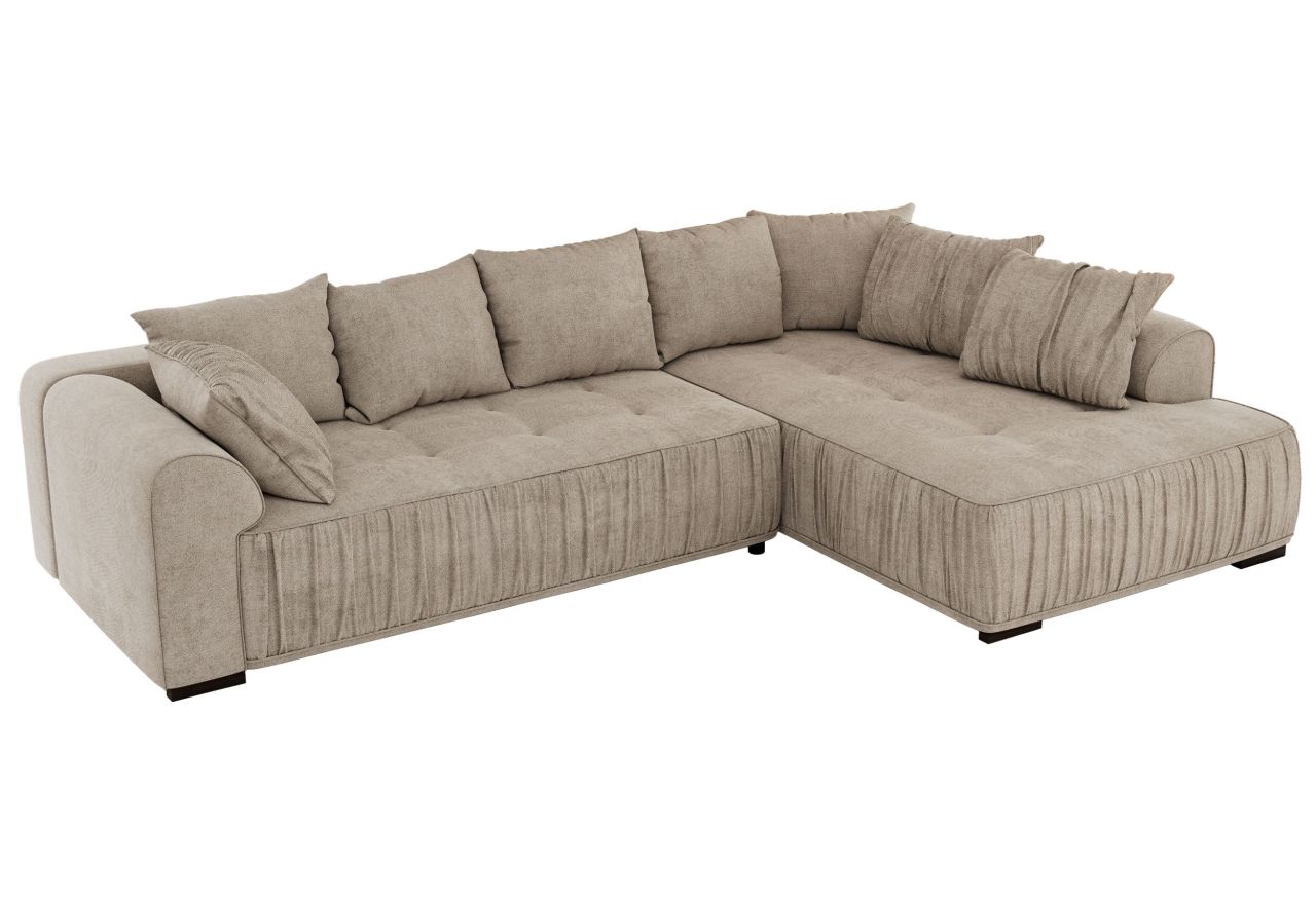 Narożnik ORTA L - strona prawa - beżowy, struktura