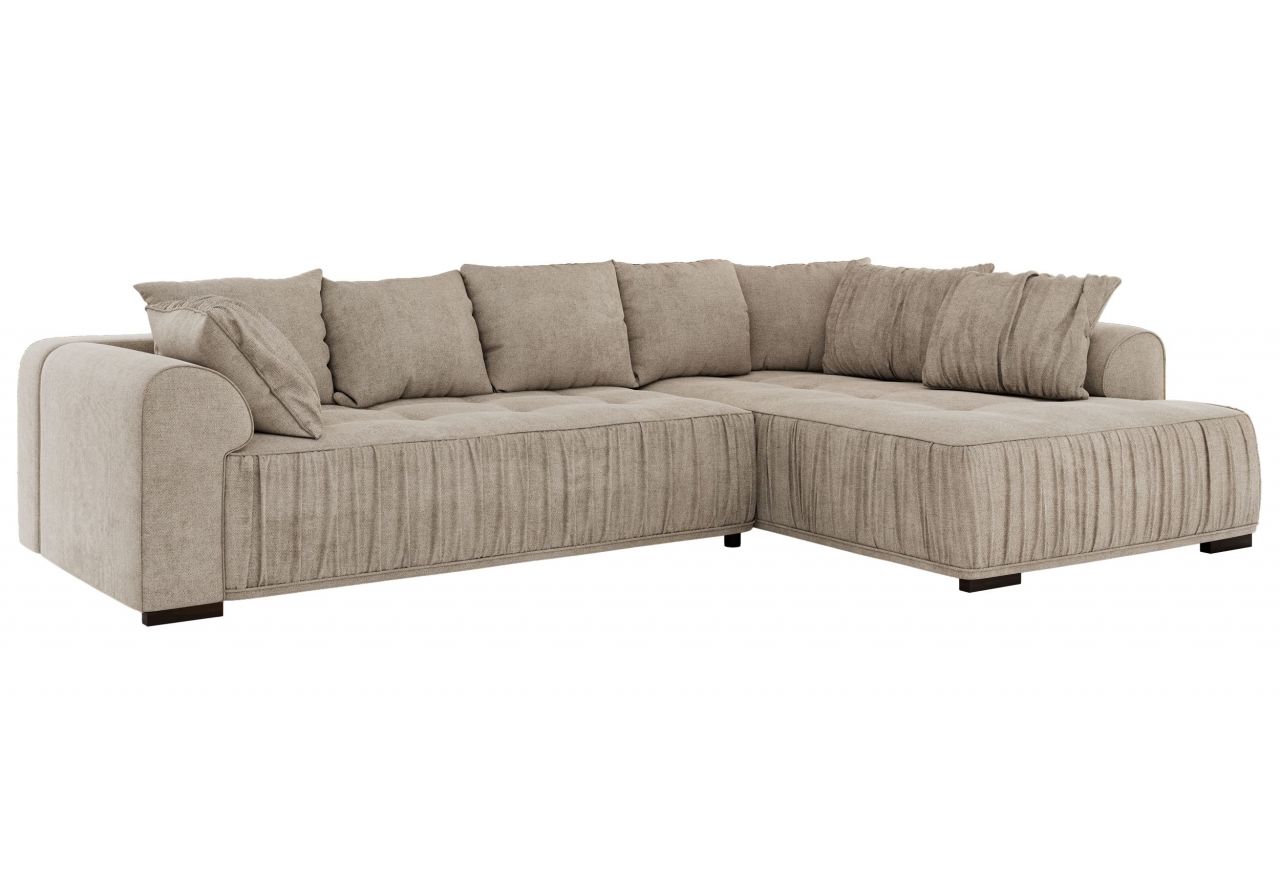 Narożnik ORTA L - strona prawa - beżowy, struktura