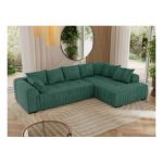 Narożnik ORTA L - strona prawa - zielony, struktura