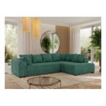 Narożnik ORTA L - strona prawa - zielony, struktura