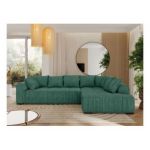 Narożnik ORTA L - strona prawa - zielony, struktura