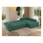 Narożnik ORTA L - strona prawa - zielony, struktura