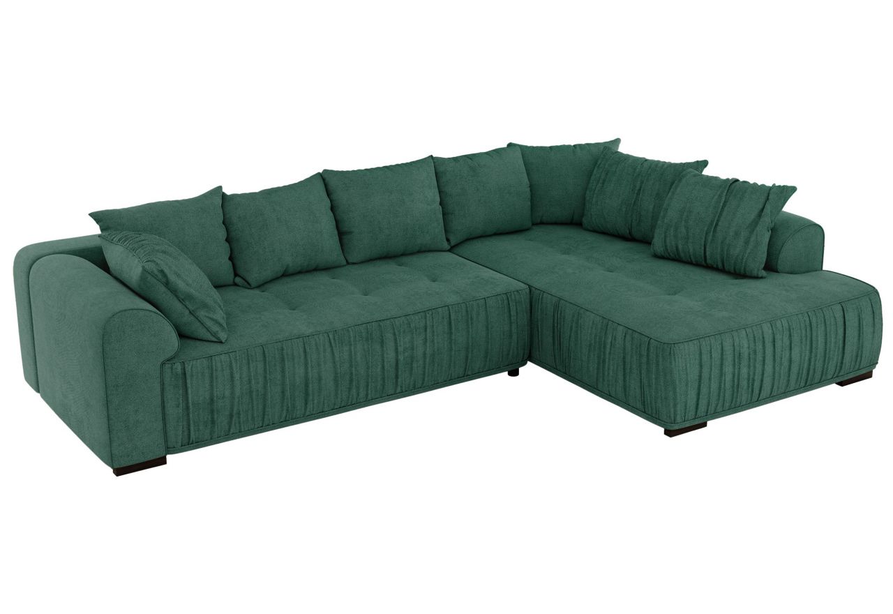 Narożnik ORTA L - strona prawa - zielony, struktura