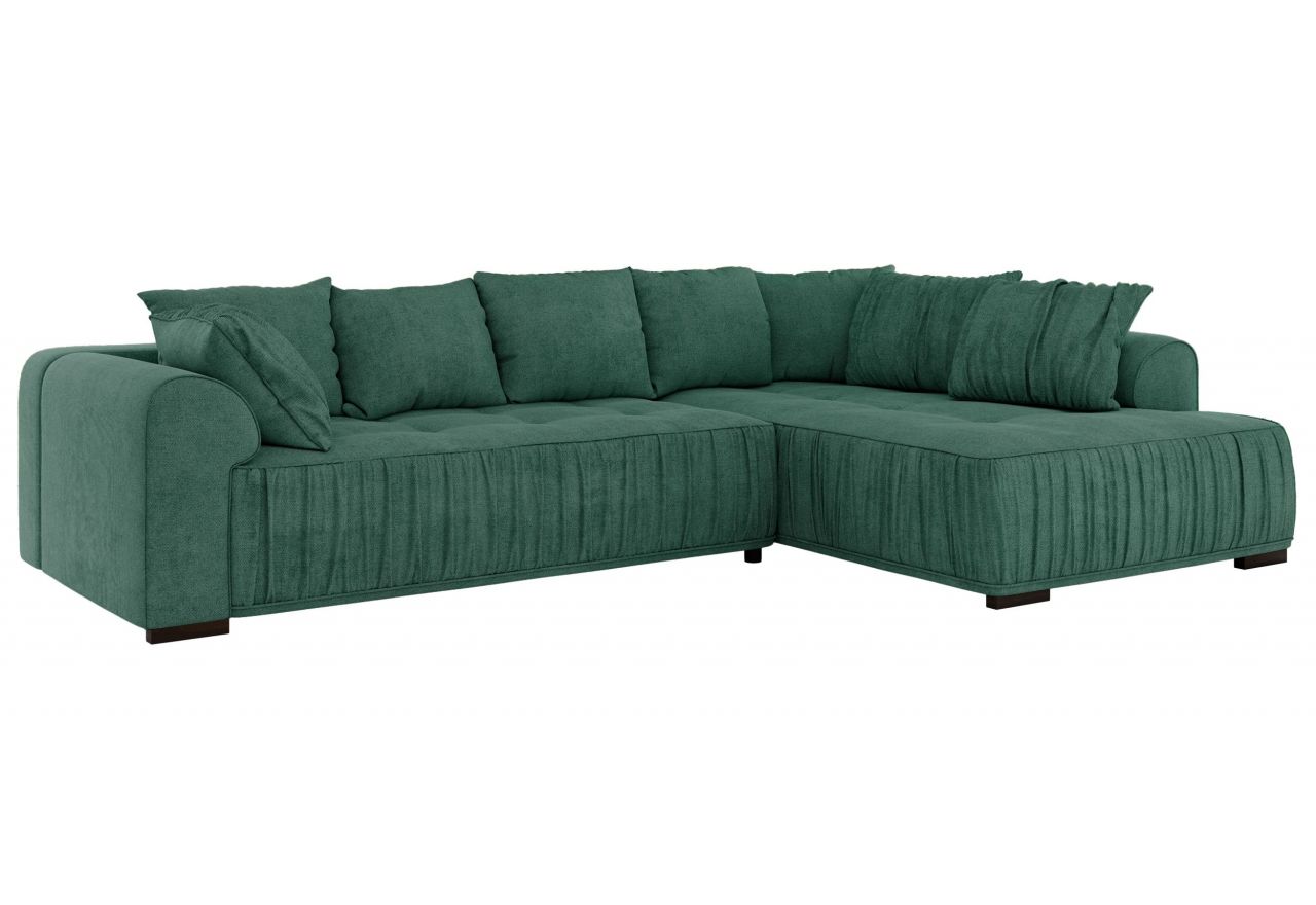 Narożnik ORTA L - strona prawa - zielony, struktura