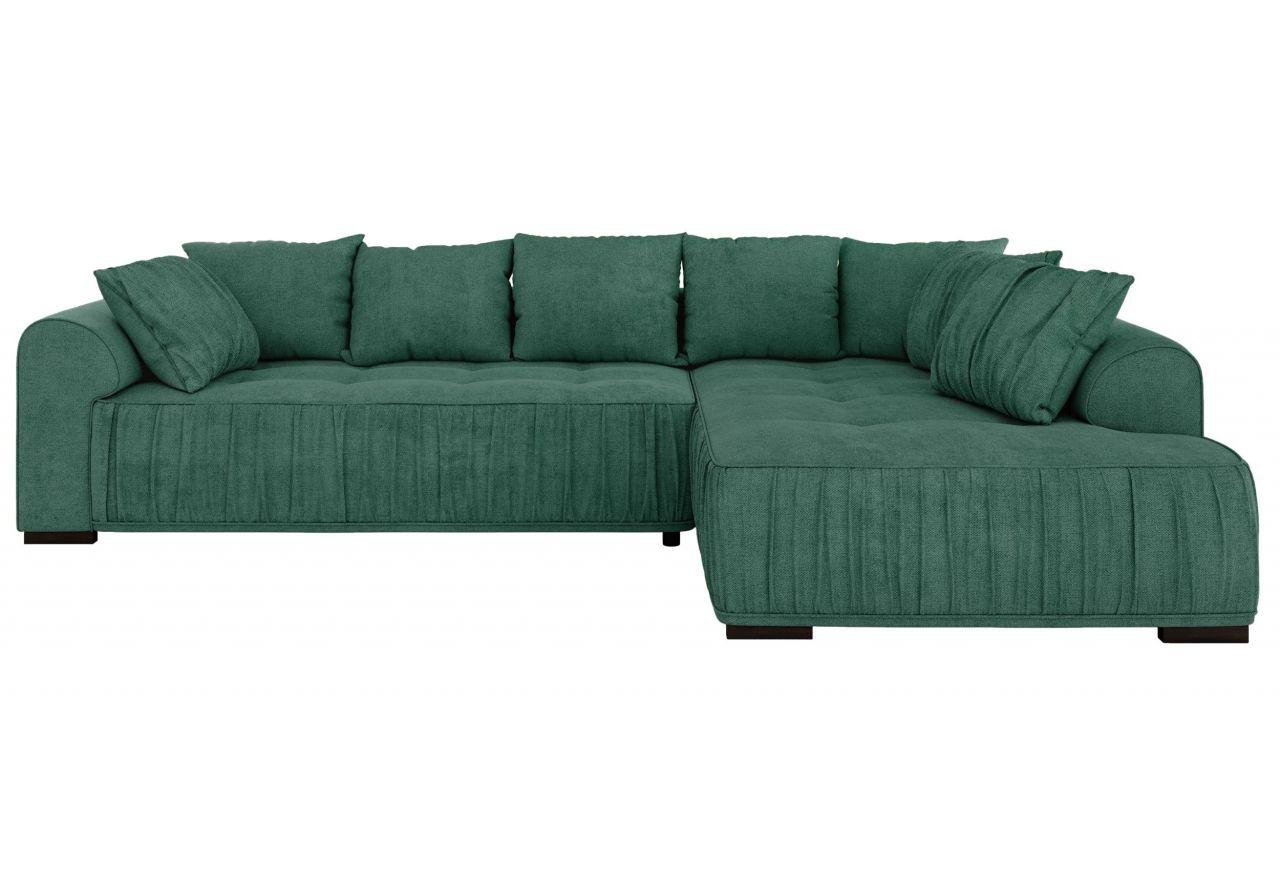 Narożnik ORTA L - strona prawa - zielony, struktura