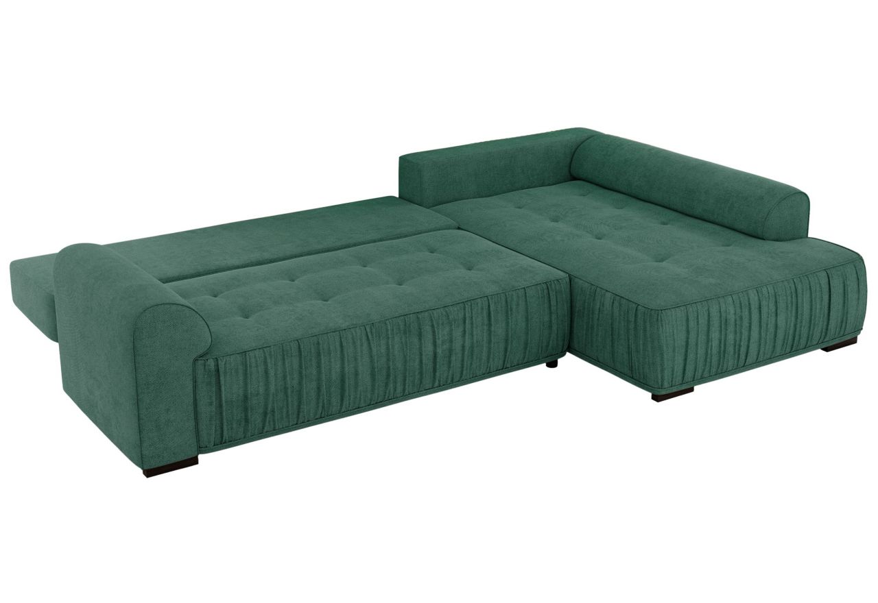 Narożnik ORTA L - strona prawa - zielony, struktura