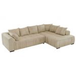 Narożnik ORTA L - strona prawa - beżowy, welwet