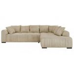 Narożnik ORTA L - strona prawa - beżowy, welwet