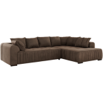 Narożnik ORTA L - strona prawa - brązowy, welwet