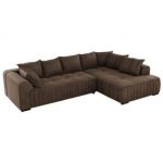 Narożnik ORTA L - strona prawa - brązowy, welwet