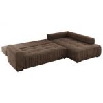 Narożnik ORTA L - strona prawa - brązowy, welwet