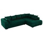 Narożnik ORTA L - strona prawa - ciemnozielony, welwet