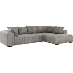 Narożnik ORTA L - strona prawa - jasnoszary, welwet