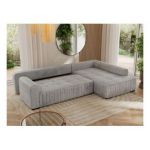 Narożnik ORTA L - strona prawa - jasnoszary, welwet