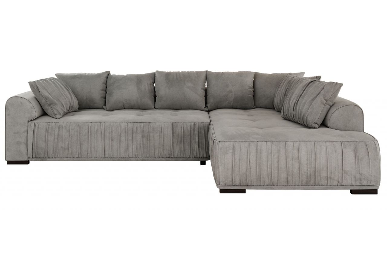 Narożnik ORTA L - strona prawa - jasnoszary, welwet