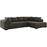 Narożnik ORTA L - strona prawa - ciemnoszary, welwet