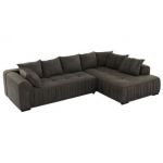 Narożnik ORTA L - strona prawa - ciemnoszary, welwet