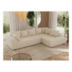 Narożnik ORTA L - strona prawa - beżowy, boucle